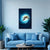 Majestic Sea Turtle Canvas Painting for Living Room & Bedroom | Ocean-Themed Wall Art with Blue Swirl Light Portal