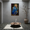Shukrana Guruji Canvas Painting | Calm Devotional Wall Art with Serene Blue Tones | Home, Prayer & Meditation Room Decor