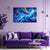 Aquarius Zodiac Wall Art | Cosmic Flow of Innovation & Infinite Vision | Futuristic Celestial Astrology Canvas Painting | Intelligence, Freedom & Higher Consciousness Artwork | Luxury Aquarius Decor