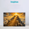 Capricorn Zodiac Wall Art | Golden Stairway to Mastery & Success | Celestial Mountain Astrology Canvas Painting | Ambition, Discipline & Achievement Artwork | Luxury Capricorn Spiritual Decor