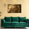 Capricorn Zodiac Wall Art | Eternal Clock of Discipline & Time Mastery | Golden Mechanical Astrology Canvas Painting | Ambition, Precision & Legacy Artwork | Luxury Capricorn Decor