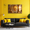 Leo Zodiac Wall Art | Radiance, Prestige & Solar Vitality | Golden Sun Emblem | Royal Fire Energy Canvas Painting | Leo Fire Sign Astrology Artwork | Confidence, Luxury & Empowered Living Spaces