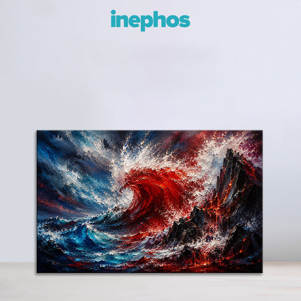 Scorpio Zodiac Wall Art | Chaos, Power & Emotional Rebirth | Crimson Tidal Inferno Canvas Painting | Intense Water Energy Astrology Artwork | Scorpio Transformation Decor | Spiritual Strength & Protection Art