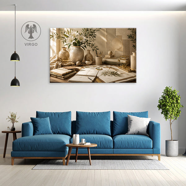 Virgo Zodiac Wall Art | Precision, Clarity & Harmonious Perfection | Sacred Order Atelier | Earth Wisdom Energy Canvas Painting | Virgo Earth Sign Astrology Artwork | Focus, Productivity & Peaceful Living Spaces