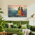 Radha Krishna Canvas Painting | Romantic Krishna Wall Art with Floral Landscape | Premium Spiritual Canvas Wall Decor