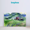 Tranquil Green Valley Watercolor Canvas Painting for Home & Office
