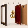 Golden Om Acrylic Photo Frame | Premium Hindu Spiritual Wall Decor | Red & Gold Om Symbol Frame for Home, Office & Pooja Room