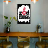 Zed Corner Coffee Poster | Modern Café Wall Art for Coffee Stations, Pantry Corners, Home Office Coffee Setups & Workplace