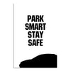 Minimal Parking Safety Sign for Office | Garage, Parking Lot, Society & Workplace | Black & White Modern Wall Art
