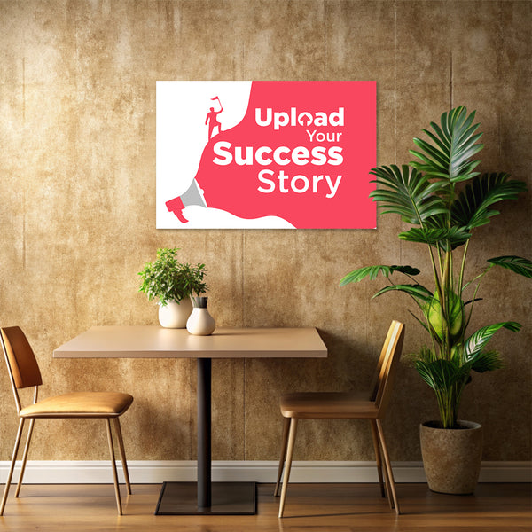 Success Motivational Poster | Inspirational Office Wall Art for Startups, Teams & Workspaces | Positive Quote Decor for Productivity & Growth