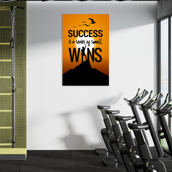 Small Wins Motivational Poster | Inspirational Wall Art for Office, Classroom, Study Room & Workspace | Daily Success Quote Decor