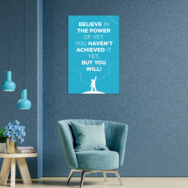Powerful Motivational Poster | Growth Mindset Wall Art for Office, School, Study Room & Kids’ Rooms | Inspirational Quote for Daily Positivity