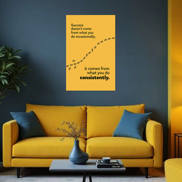 Motivational Consistency Poster for Office, Students & Workspaces | Inspirational Wall Art for Focus, Discipline & Daily Productivity
