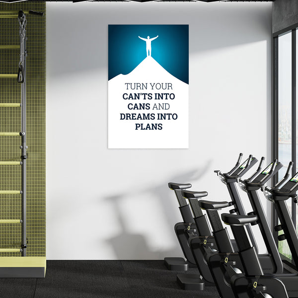 Inspirational Motivational Poster for Office, Home & Study Rooms |Wall Art for Success, Productivity, Focus & Positive Mindset