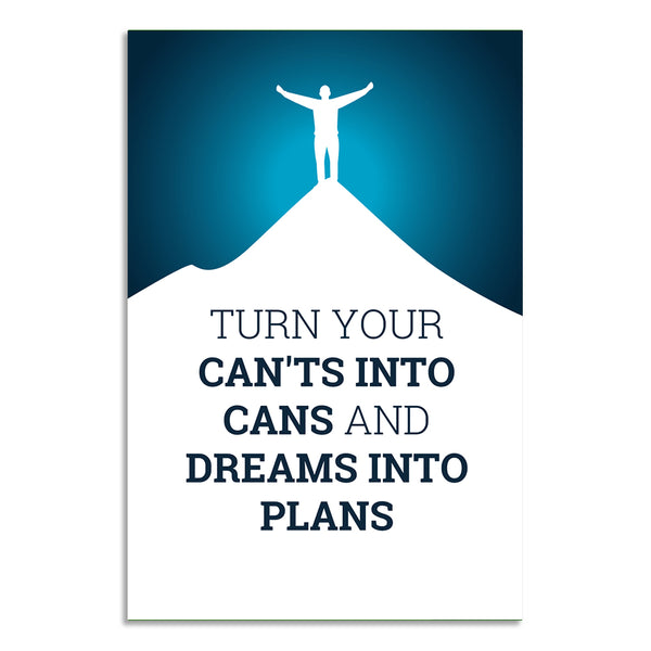 Inspirational Motivational Poster for Office, Home & Study Rooms |Wall Art for Success, Productivity, Focus & Positive Mindset