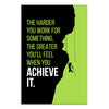 Motivational Wall Poster for Office, Home & Study Rooms | Feel When You Achieve It” Inspirational Quote Art for Success & Daily Productivity