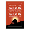 Hard work Motivational Perseverance Wall Poster for Office, Home & Study Rooms | Inspirational Quote Art