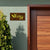 Golden Acrylic Name Plate With Feather Design | Personalized Wall Sign For Flats, Homes & Apartments, House Number Included