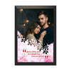 Personalized Couple Photo Frame with Romantic Quote | Custom Love Photo Frame for Valentine, Anniversary & Special Moments | Premium PVC Frame