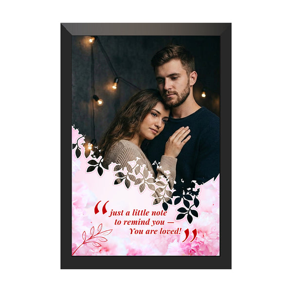 Personalized Couple Photo Frame with Romantic Quote | Custom Love Photo Frame for Valentine, Anniversary & Special Moments | Premium PVC Frame