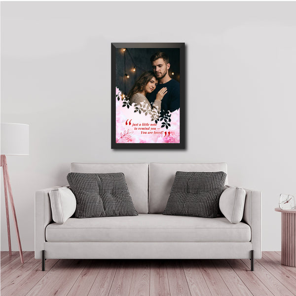 Personalized Couple Photo Frame with Romantic Quote | Custom Love Photo Frame for Valentine, Anniversary & Special Moments | Premium PVC Frame